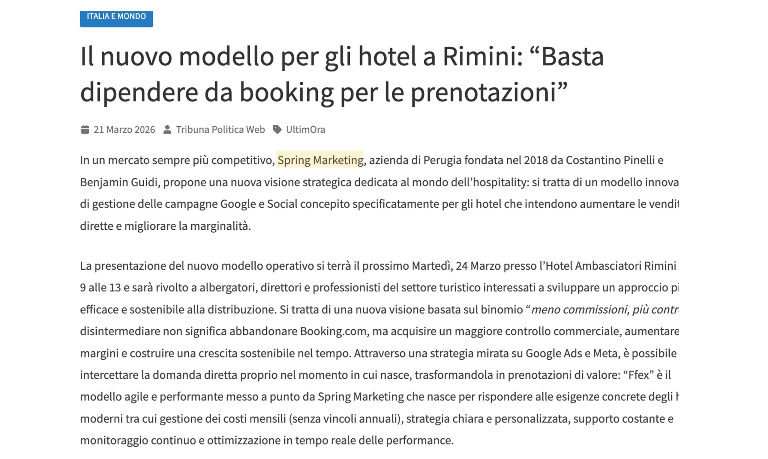 politiche web